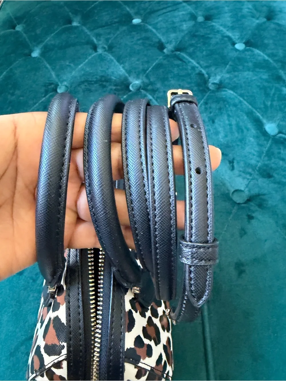 Kate Spade Madison Spotted Leopard Small Duffel Crossbody